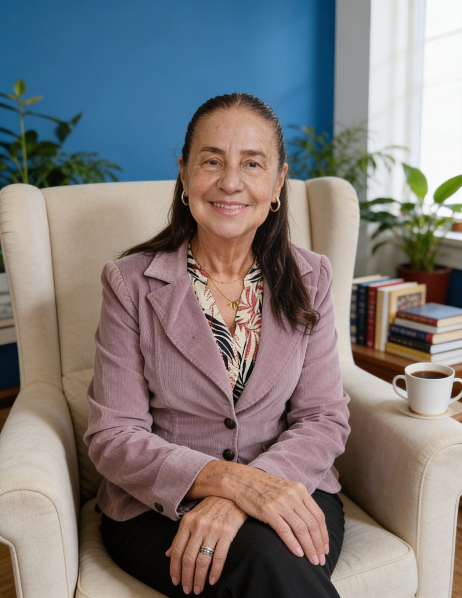 Dra. Marlene Campoi em seu consultório